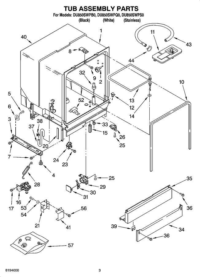 Diagram for DU850SWPS0
