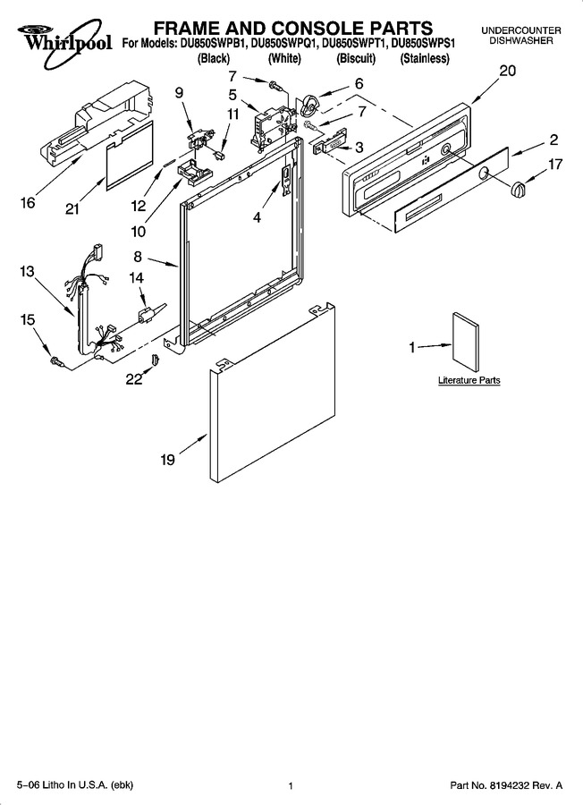 Diagram for DU850SWPQ1