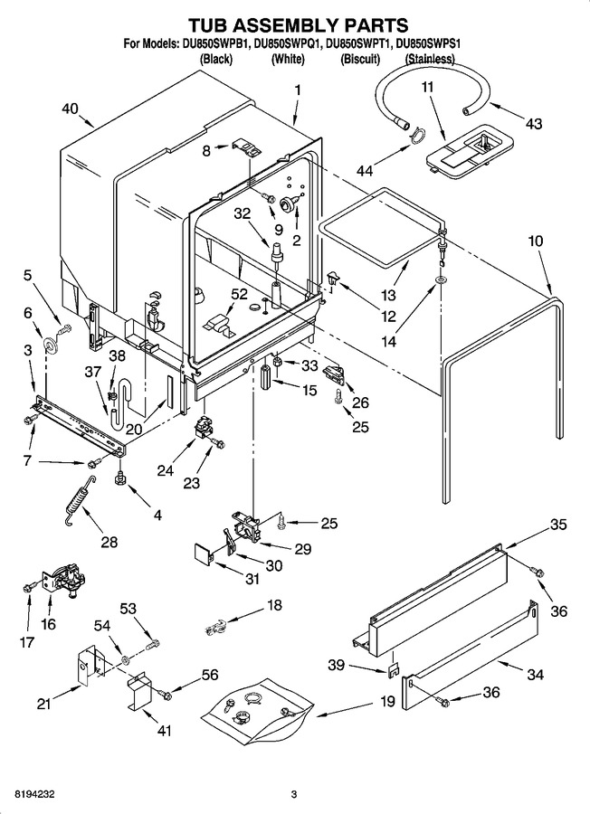 Diagram for DU850SWPB1