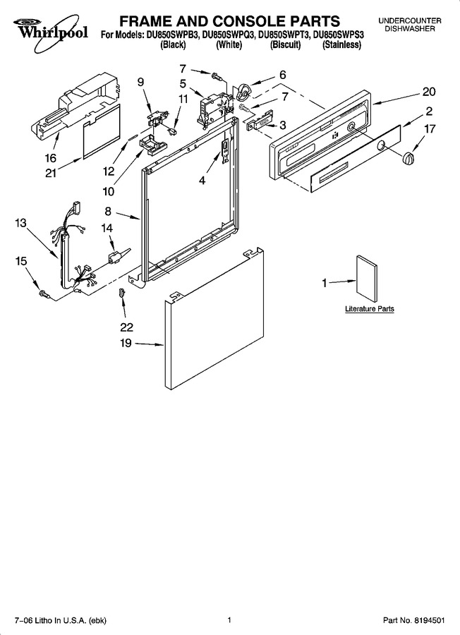 Diagram for DU850SWPT3