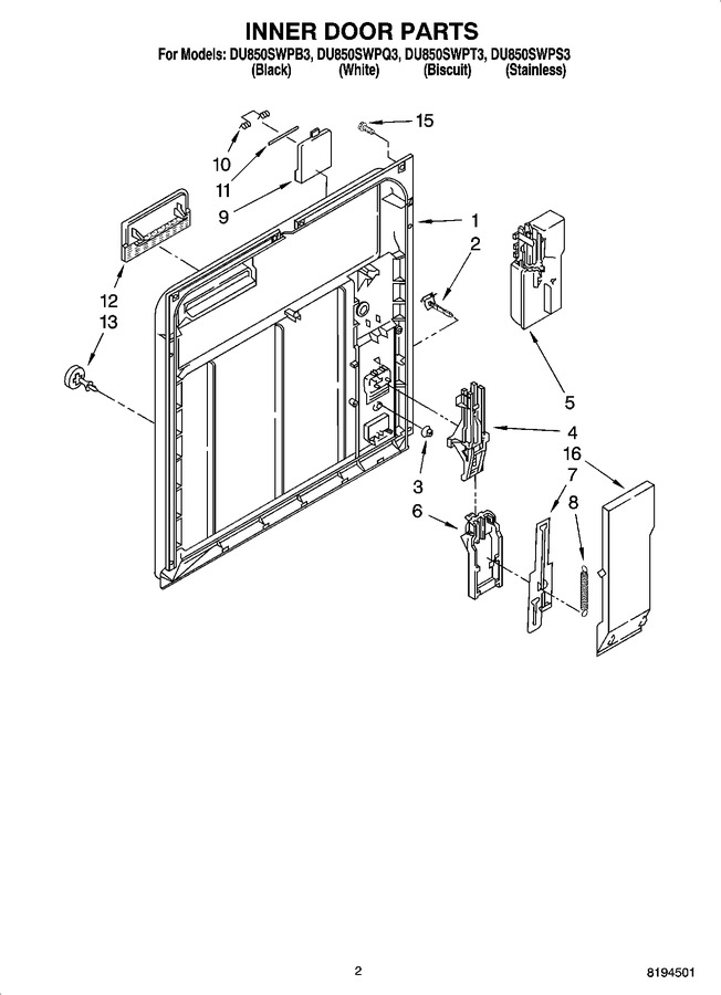 Diagram for DU850SWPT3