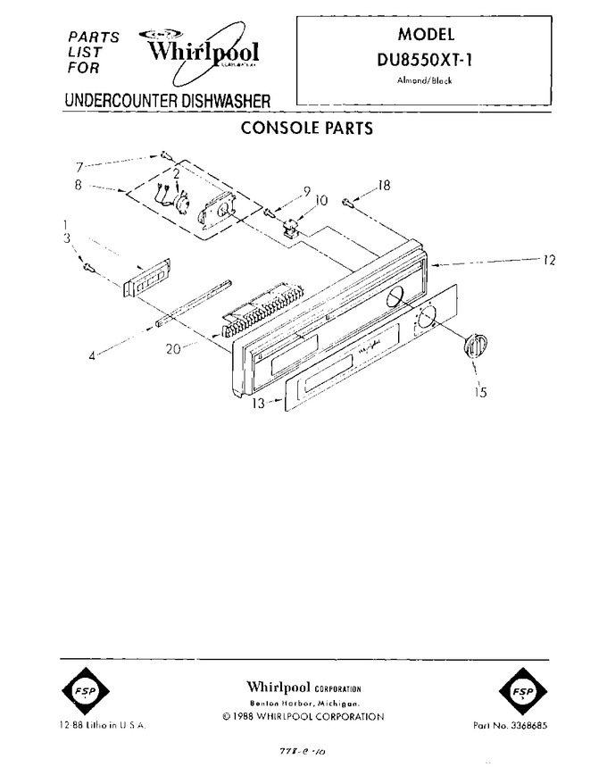 Diagram for DU8550XT1