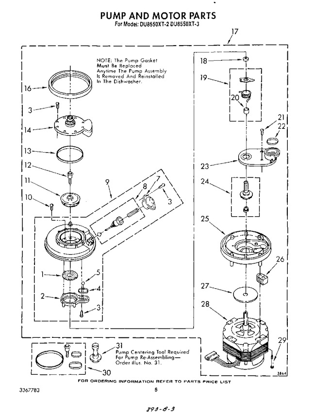 Diagram for DU8550XT2