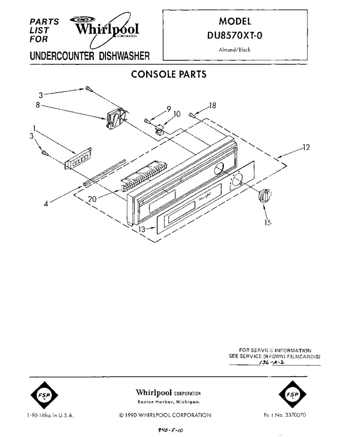 Diagram for DU8570XT0