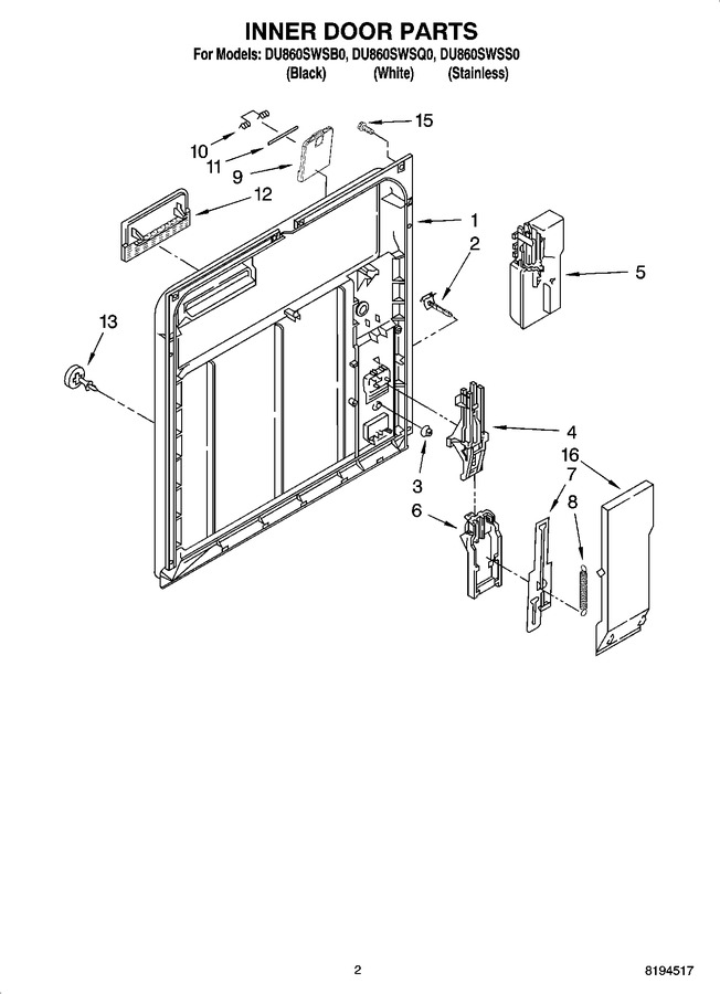 Diagram for DU860SWSS0