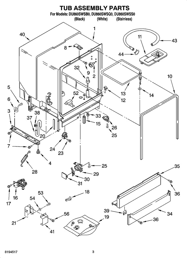 Diagram for DU860SWSQ0