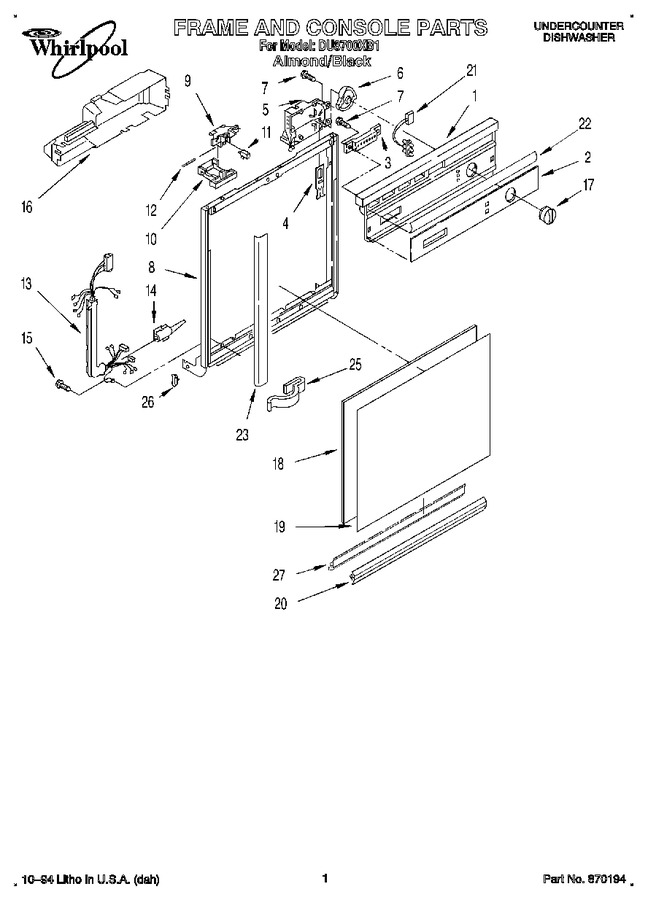 Diagram for DU8700XB1