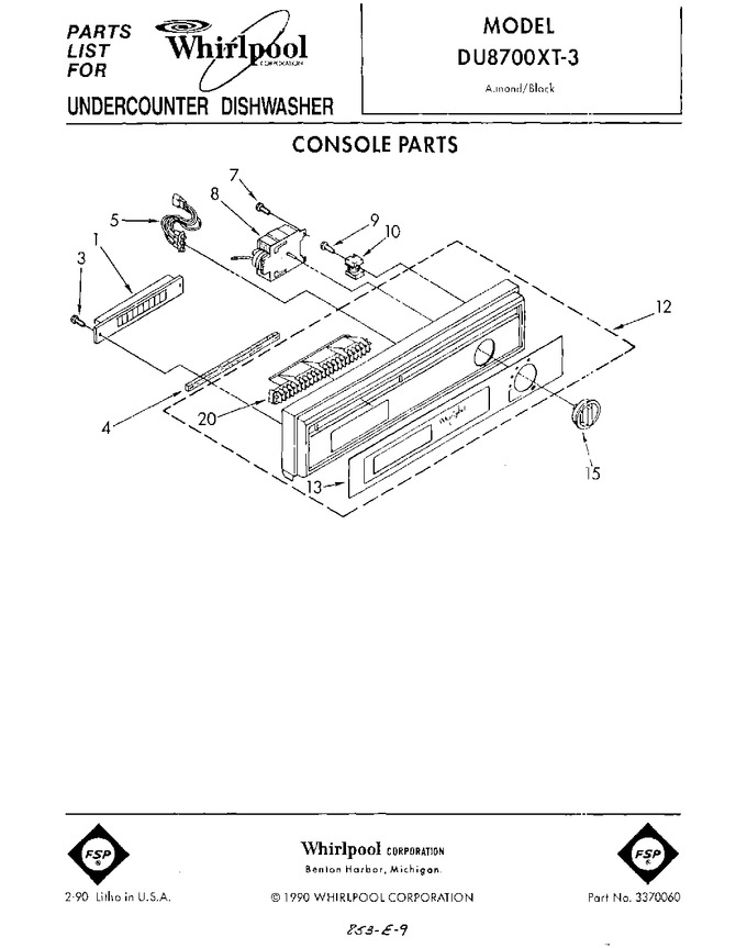 Diagram for DU8700XT3