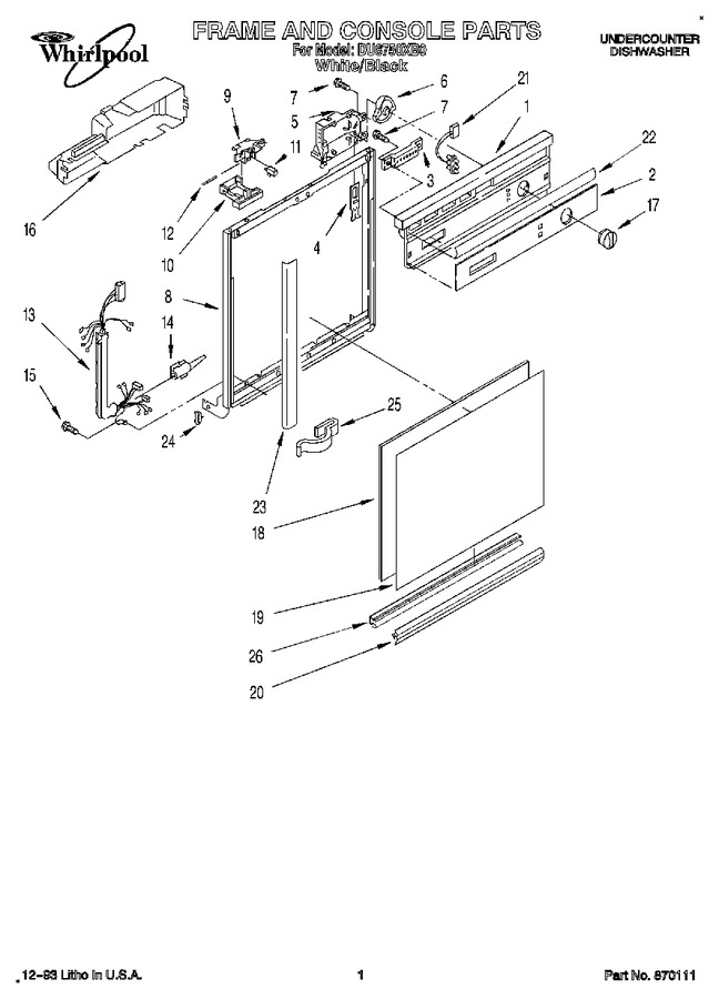 Diagram for DU8750XB0