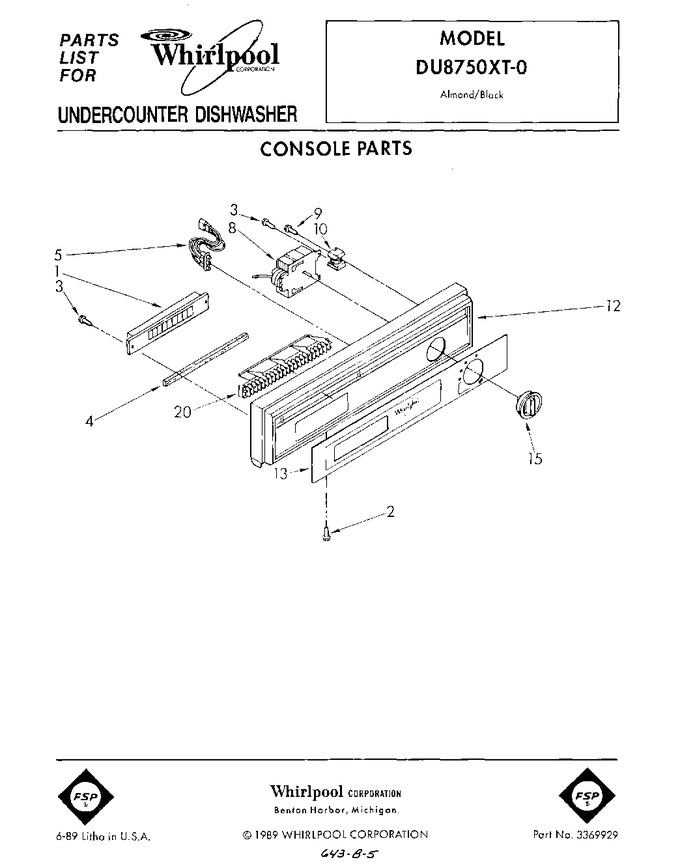 Diagram for DU8750XT0