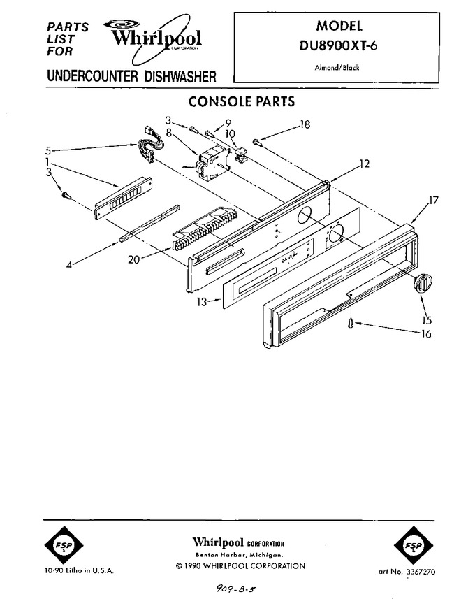Diagram for DU8900XT6