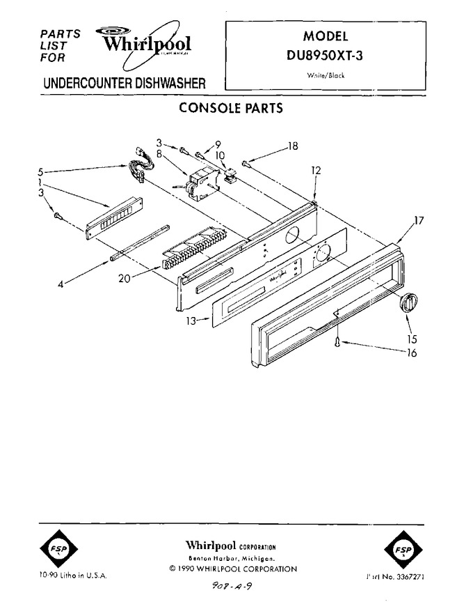 Diagram for DU8950XT3