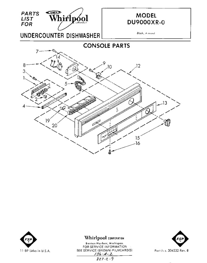 Diagram for DU9000XR0