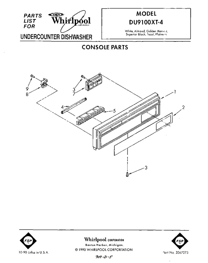 Diagram for DU9100XT4