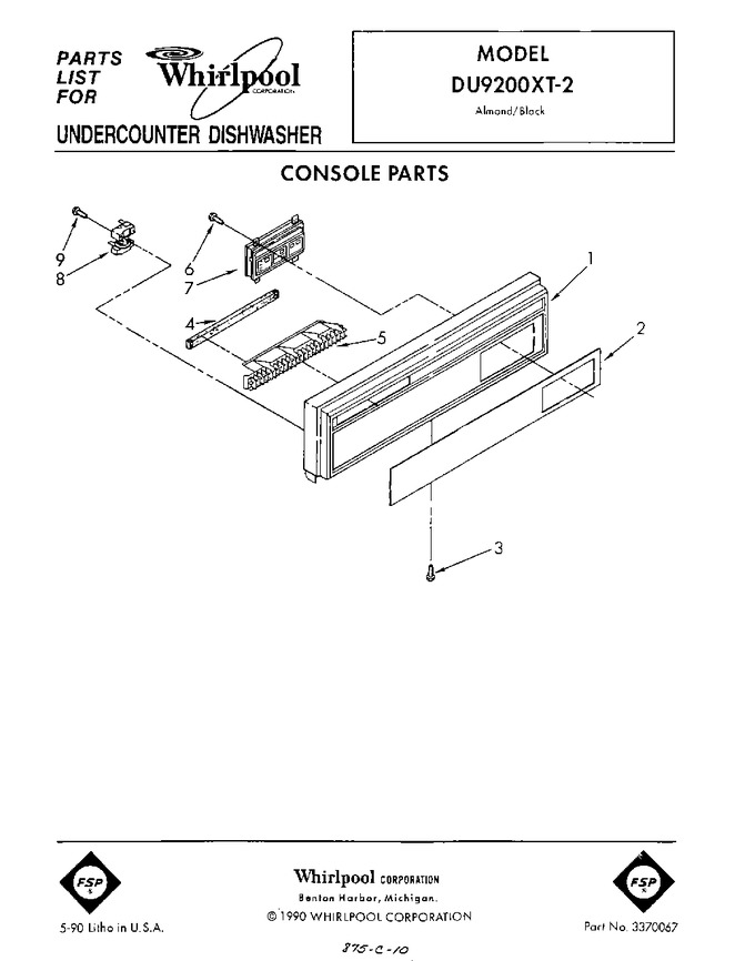Diagram for DU9200XT2