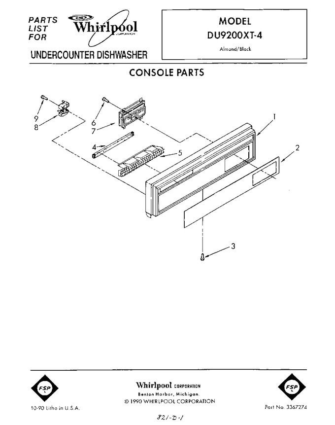 Diagram for DU9200XT4