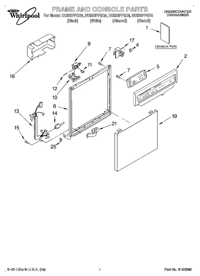 Diagram for DU920PFGZ4