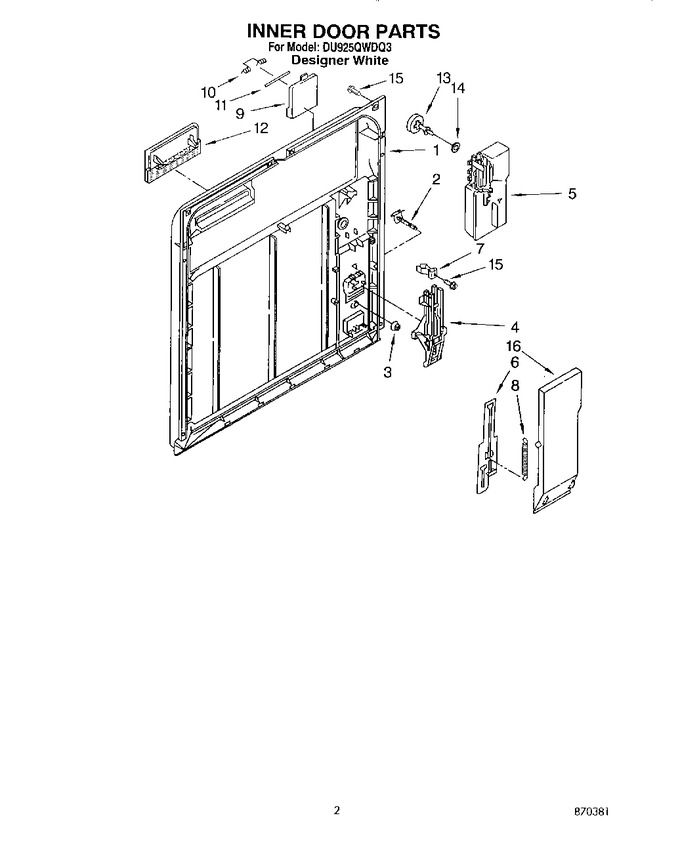 Diagram for DU925QWDQ3