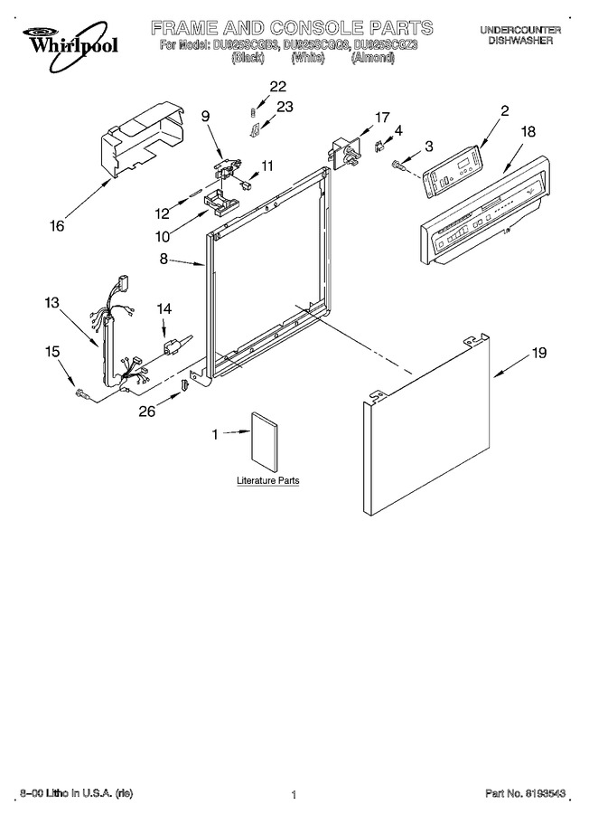 Diagram for DU925SCGZ3
