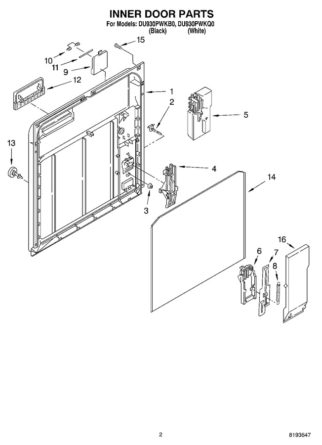 Diagram for DU930PWKQ0