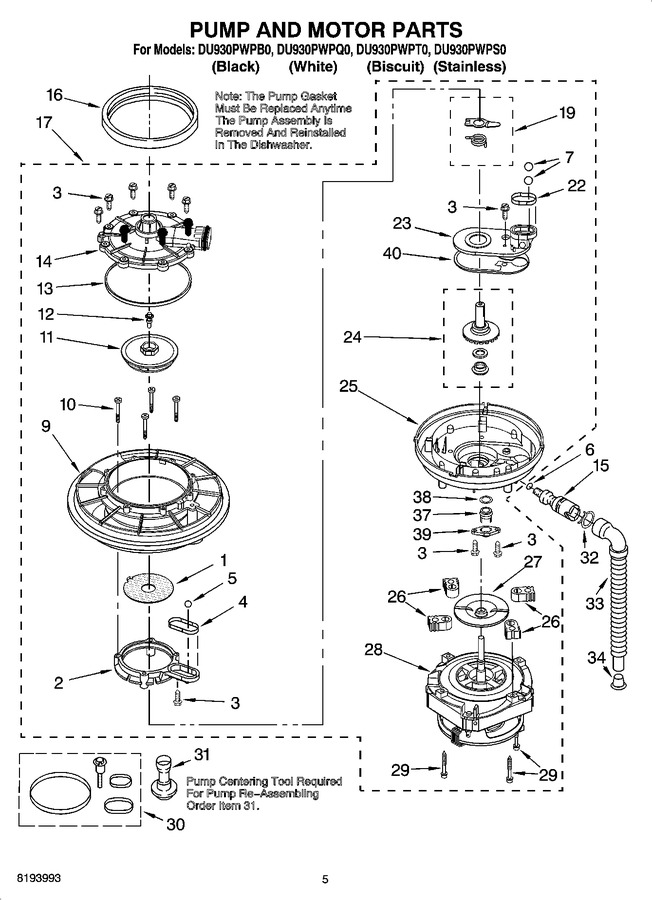 Diagram for DU930PWPB0