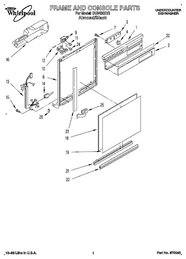 Diagram for DU9400XY2
