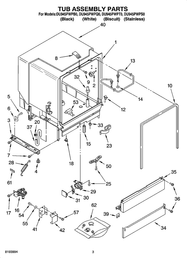 Diagram for DU945PWPB0