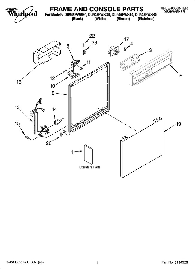 Diagram for DU945PWSS0