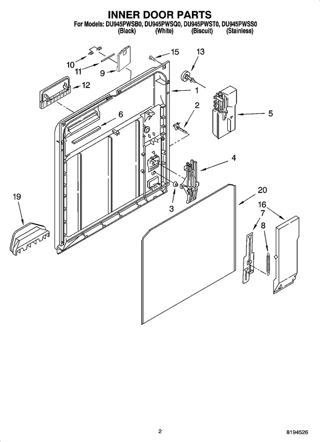 Diagram for DU945PWST0