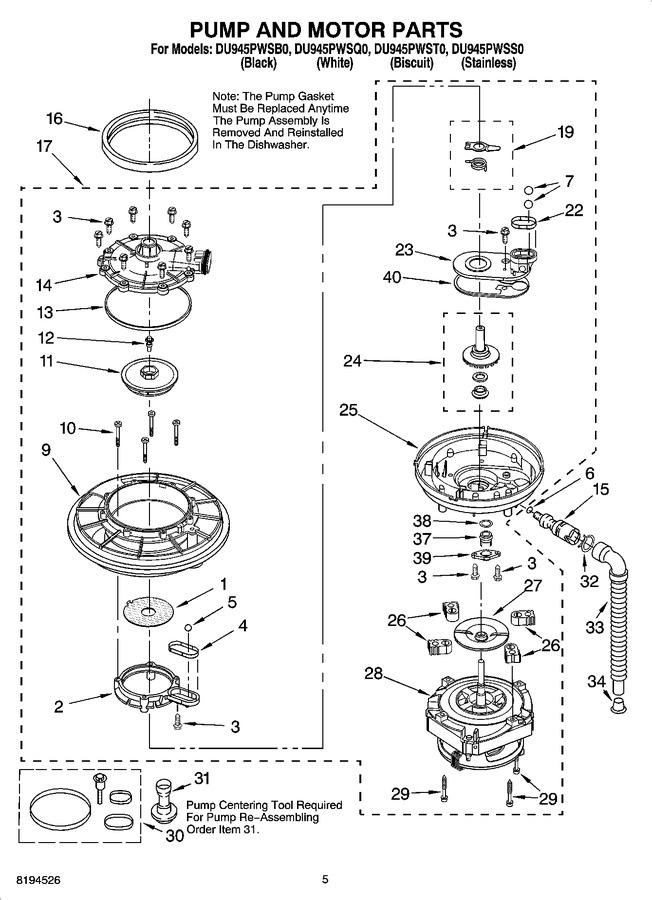Diagram for DU945PWSS0