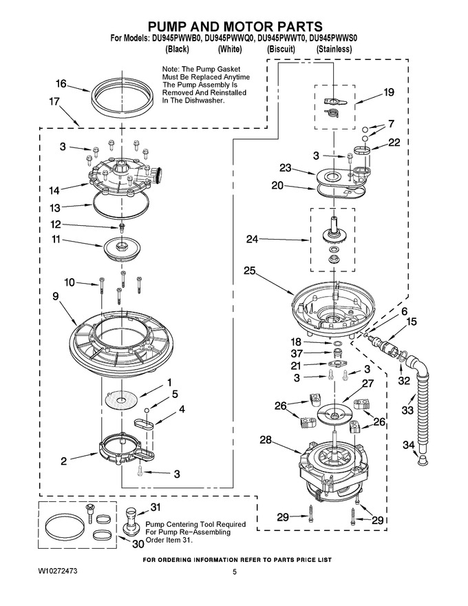 Diagram for DU945PWWT0