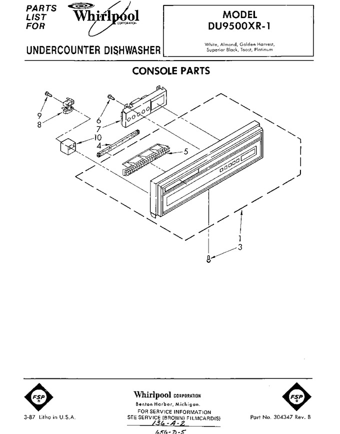 Diagram for DU9500XR1