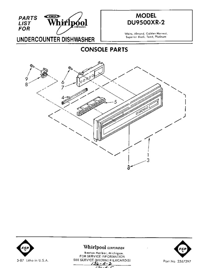 Diagram for DU9500XR2