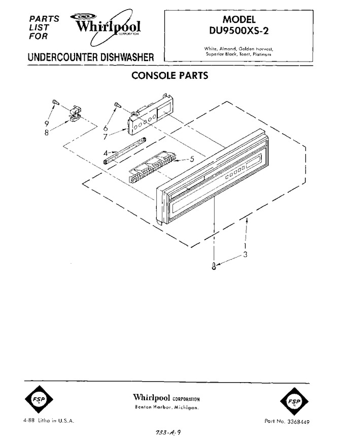 Diagram for DU9500XS2