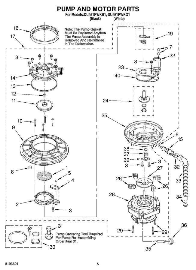 Diagram for DU951PWKB1