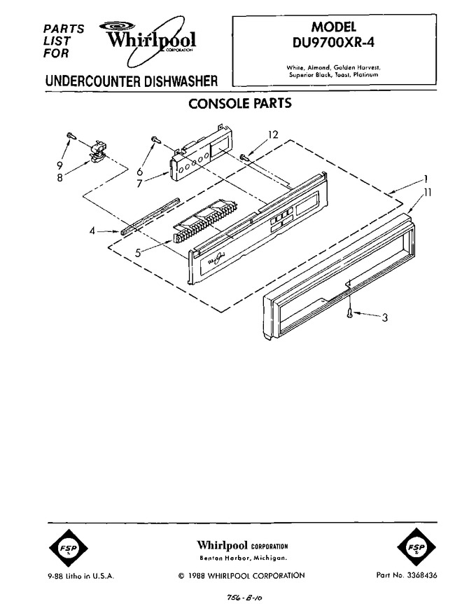 Diagram for DU9700XR4