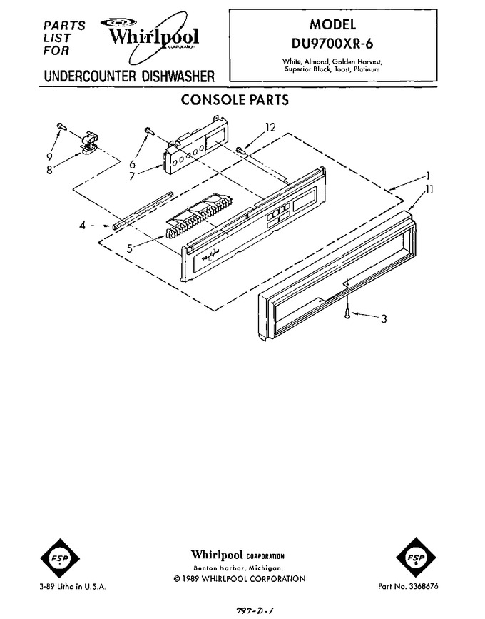 Diagram for DU9700XR6