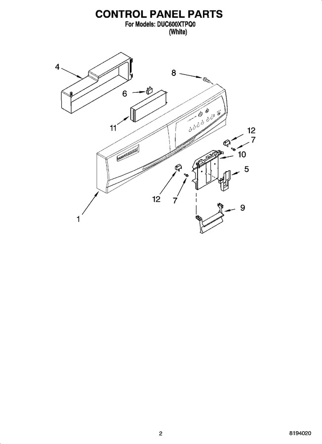 Diagram for DUC600XTPQ0
