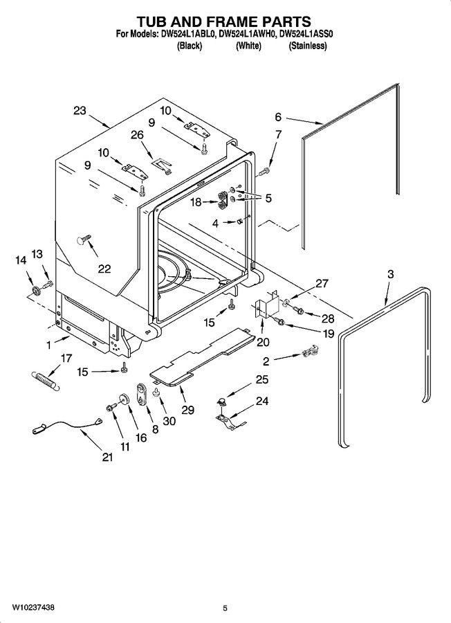 Diagram for DW524L1AWH0