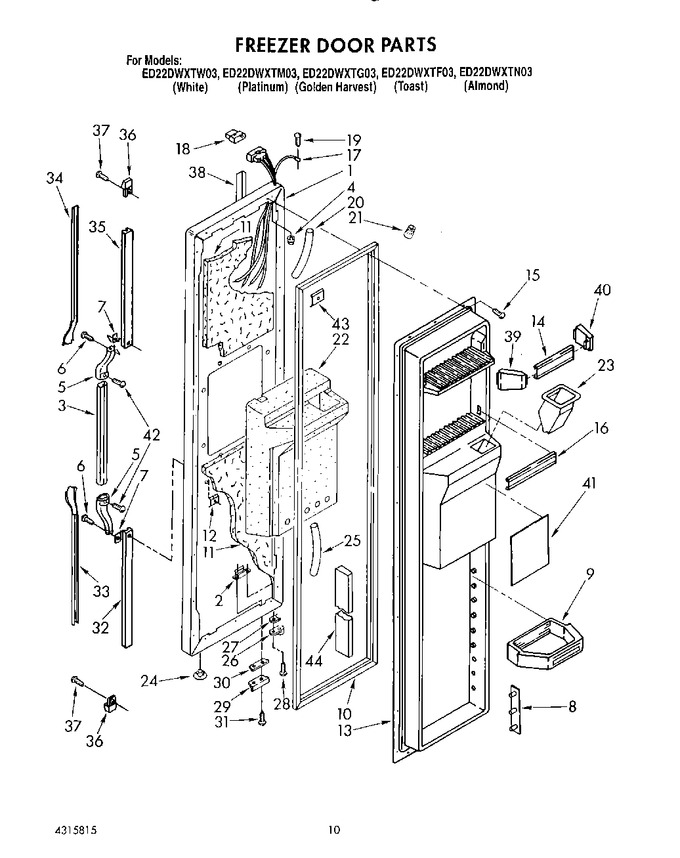 Diagram for ED22DWXTG03