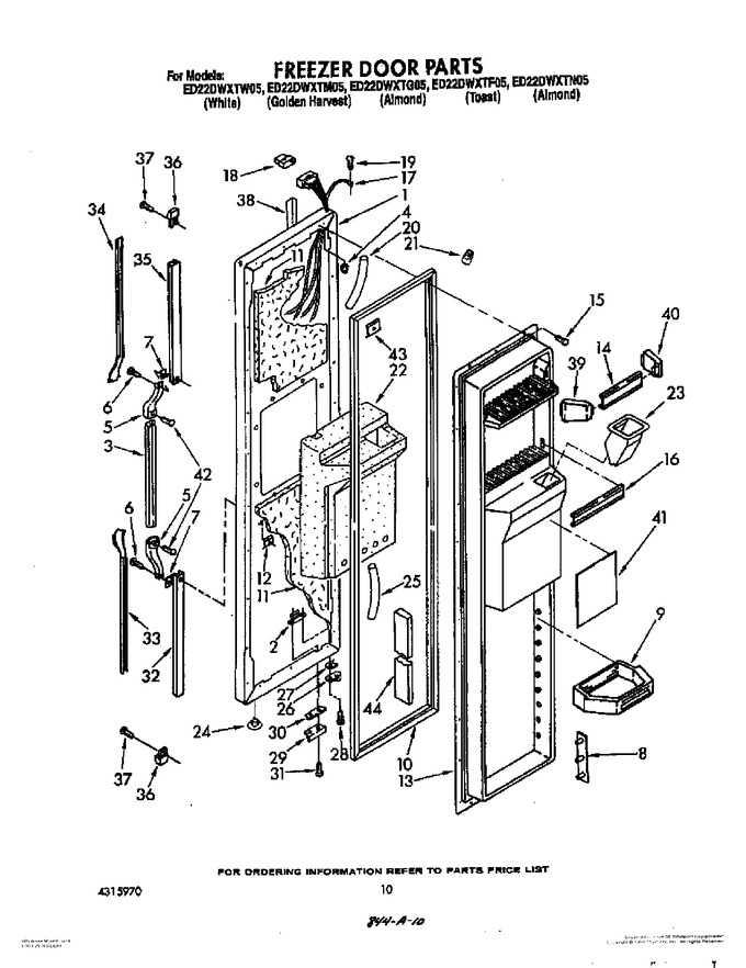 Diagram for ED22DWXTW05