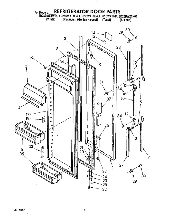 Diagram for ED25DWXTW04
