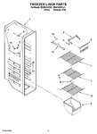 Diagram for 04 - Freezer Liner Parts