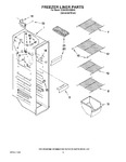 Diagram for 04 - Freezer Liner Parts