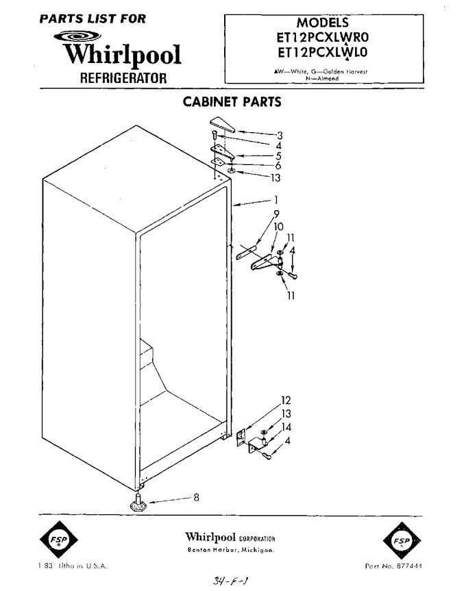 Diagram for ET12PCXLWR0