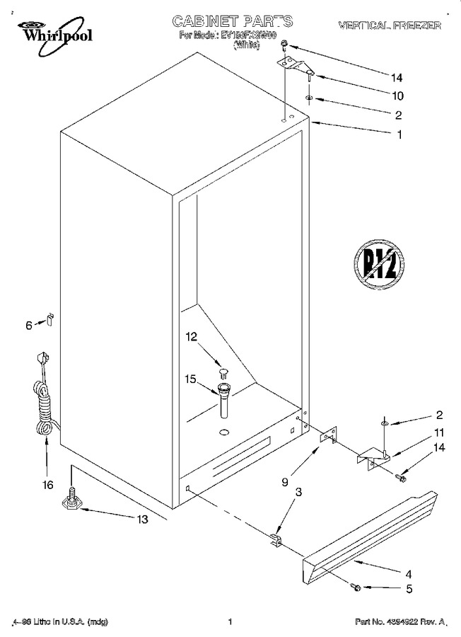 Diagram for EV150FXGW00