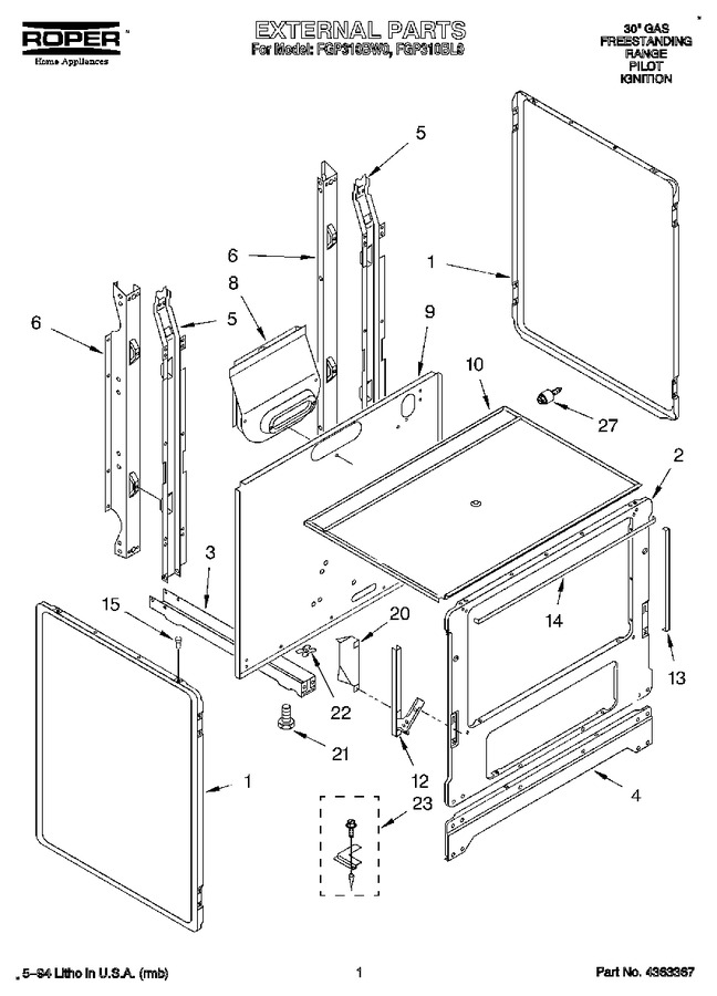 Diagram for FGP310BW0