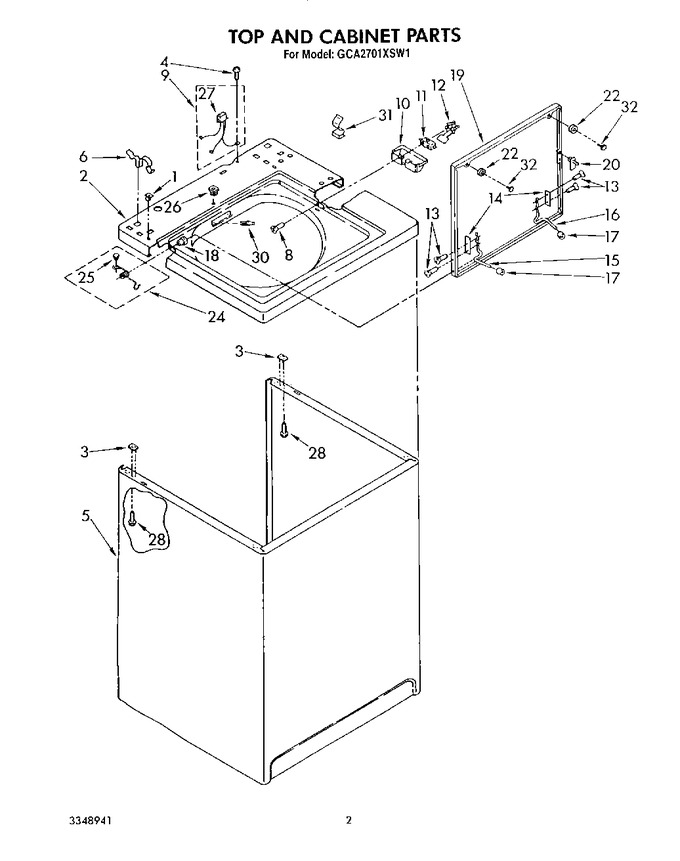 Diagram for GCA2701XSW1