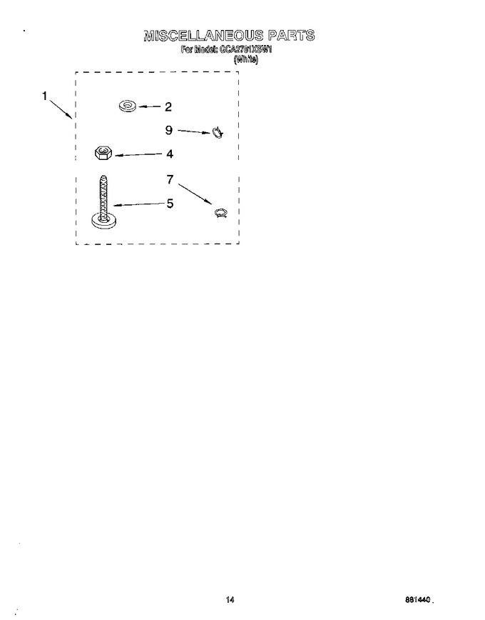Diagram for GCA2781XSW1