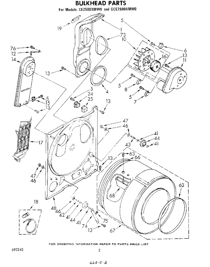 Diagram for GCE2500XMW0
